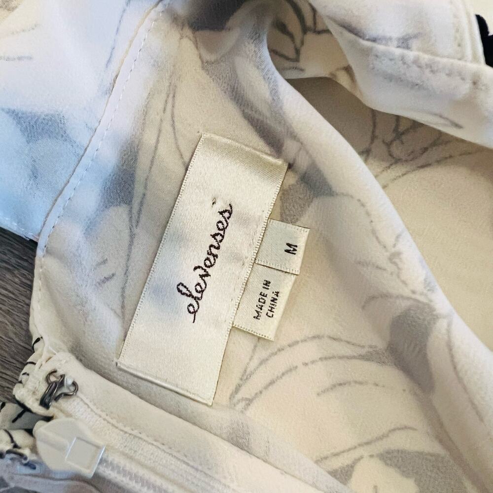 Anthropologie Elevenses Lilium Jumpsuit Medium 100% Silk Floral Wide Leg Floral - Picture 9 of 14
